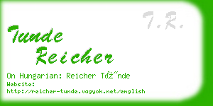 tunde reicher business card